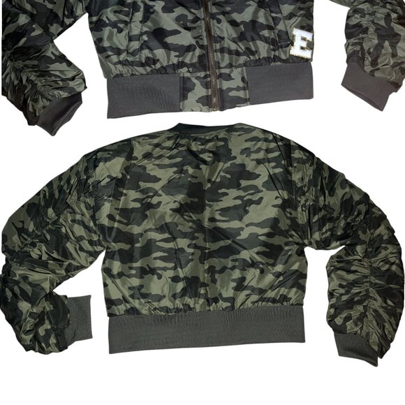 NWT No Boundaries Camo Bomber Zip-Up Jacket, Medium - Picture 4 of 8